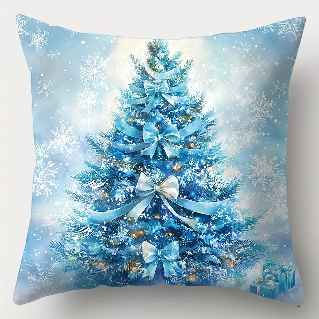 Christmas Decoration Pillowcase Cute Santa Claus Snowman Pillow Cover Suitable for Home Room Sofa Cushion Cover Friend Gift