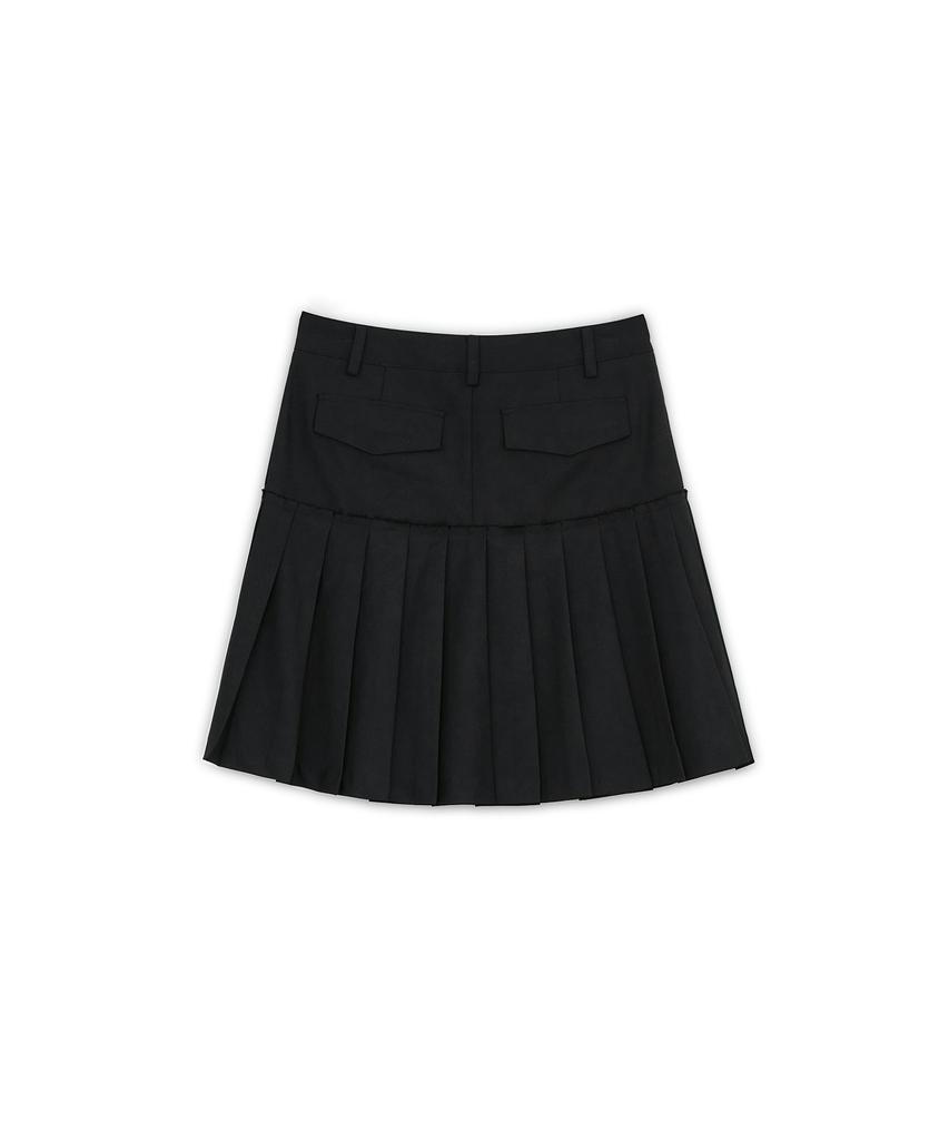 Sunburn Project Pleats Midi Skirt, Black