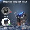 12V Rocker Switch Waterproof 5 PCS - 12 Volt Toggle Switch With 3 20Cm Detachable Wires, SPST 3 Pin On Off Switches Snap-In Design Square Switch With