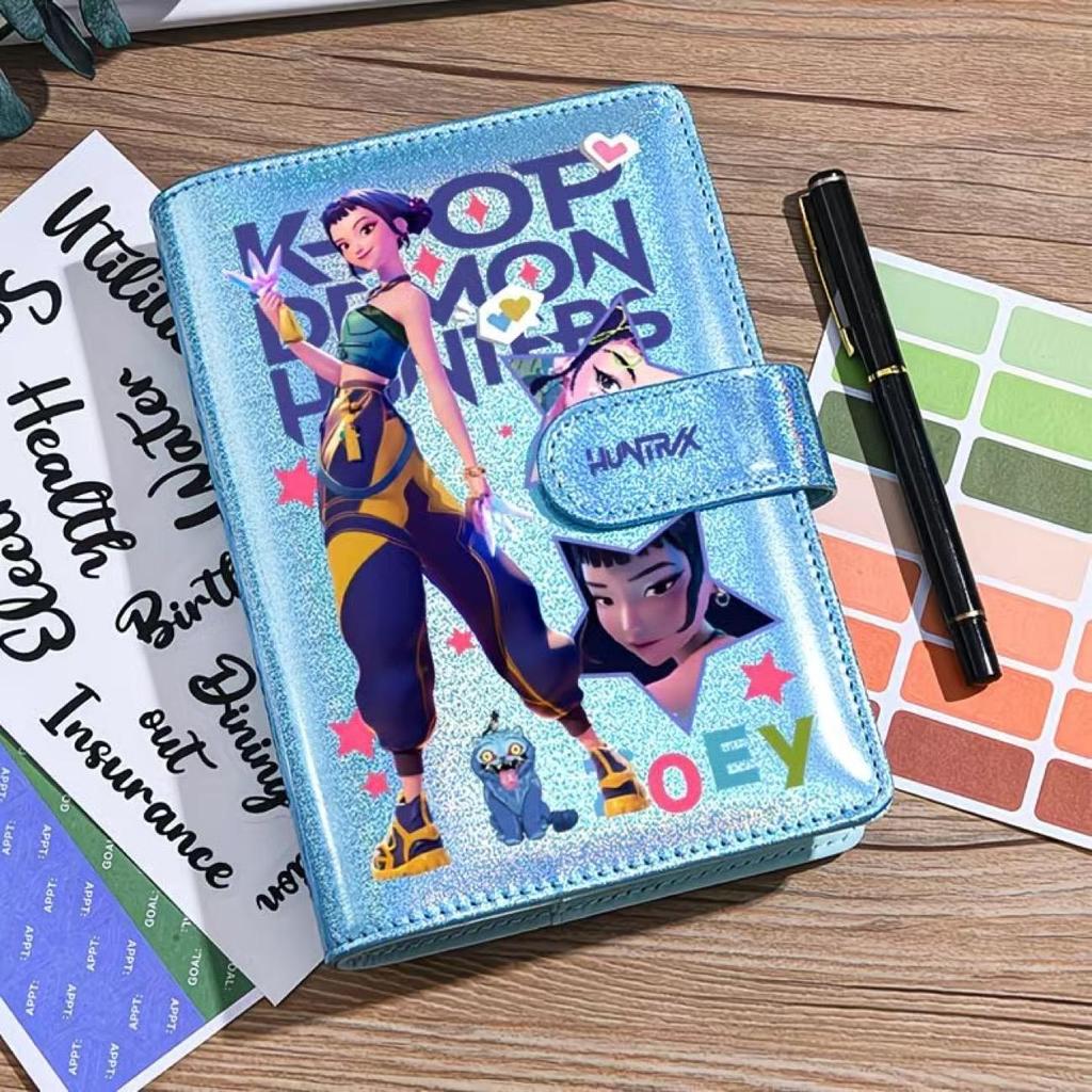 Kpop Hunters Laser Notebook Student Journal Hardcover Loose-leaf Cartoon Anime