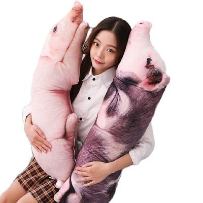 50cm 90cm 150cm Big Size 3D Printing Simulated Pig Stuffed Pillow Realistic Pig Plush Animal Throw Pillow Sofa Decor Cushion