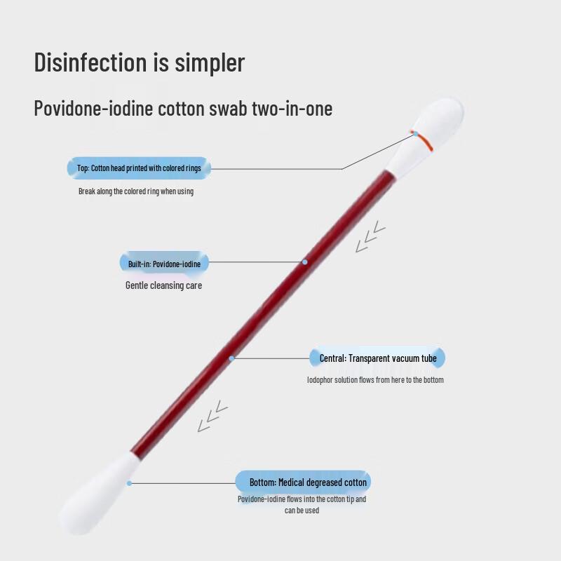 Sister Care Iodophor Disinfectant Cotton Swabs