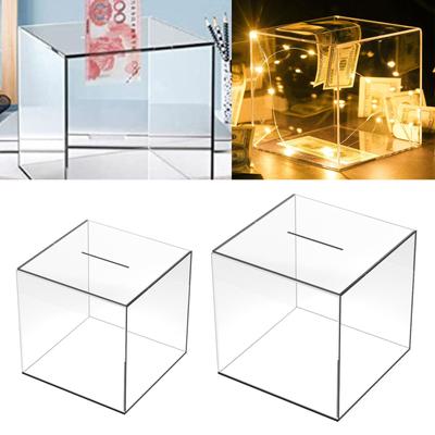 Clear Acrylic Jar Money Box Durable Coin Storage Container Piggy Bank Large Capacity