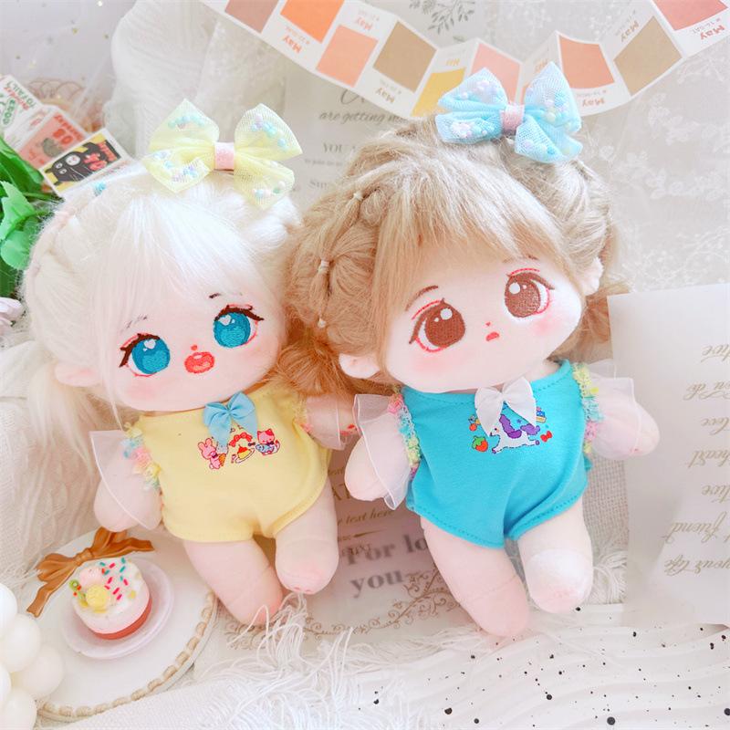 20cm Kawaii Pink Swimsuit Set Doll Clothes Cute Stuffed Soft Cotton Naked No Attribute Doll for Girls Kids Fans Collection Gifts