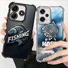 Nash Fishing Fish Mark Plating Phone Case For Xiaomi Redmi Note 14 15 Pro Plus 13 12 11 11S 11T 10 9S 9 5G Anti-Fall Airabag Cov