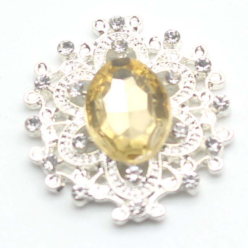 DIY Gift Box: Small 25x26mm Alloy Snap Button, Flat Bottom Rhinestone & Acrylic Rhinestone Button Accessories