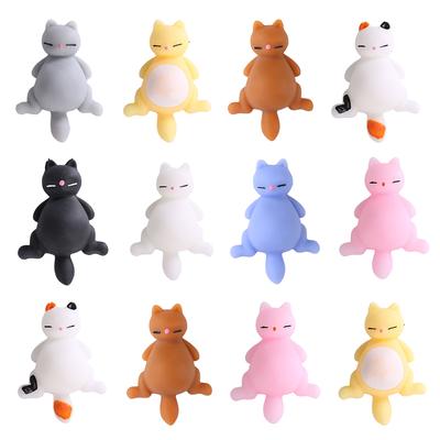 10/30/50Pcs Kawaii Cat Mochi Squishy Toys Cartoon Stress Relief Toys Animals Squishies Pack Fidget Toys for Kids Party Favors