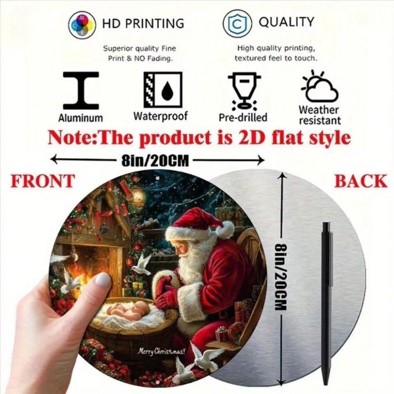 Retro Metal Tin Sign Round Wall Art Home Decor Bedroom Living Room 20x20cm
