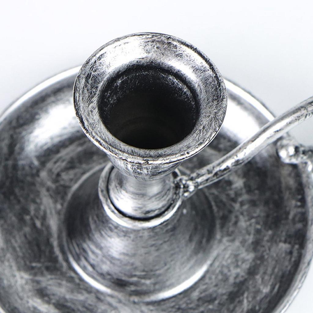 Vintage Taper Candle Stick Holder Table Candlelight Stand with Handle Candle Stand Metal Candlestick for Desktop Farmhouse