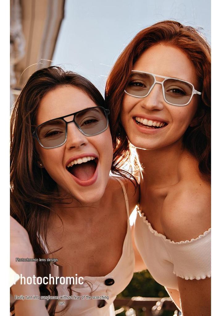 Smart GS10 Bluetooth Sunglasses with Photochromic Lenses, Music Calls, UV Protection, and Double Bridge Design.