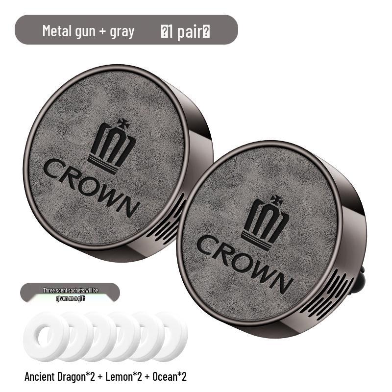Car Air Vent Aroma Diffuser: Crown Design Perfume Ornament for Interior Modification