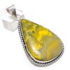 Bumble Bee Jasper Gemstone 925 Sterling Silver Jewelry Pendant 2.52"