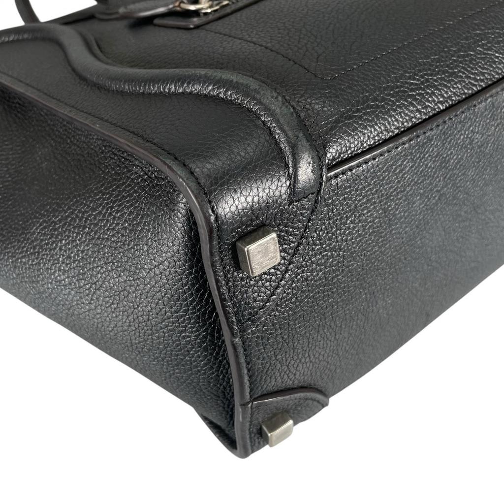 CELINE Luggage micro shopper S-AI-4168 Handbag black Women used