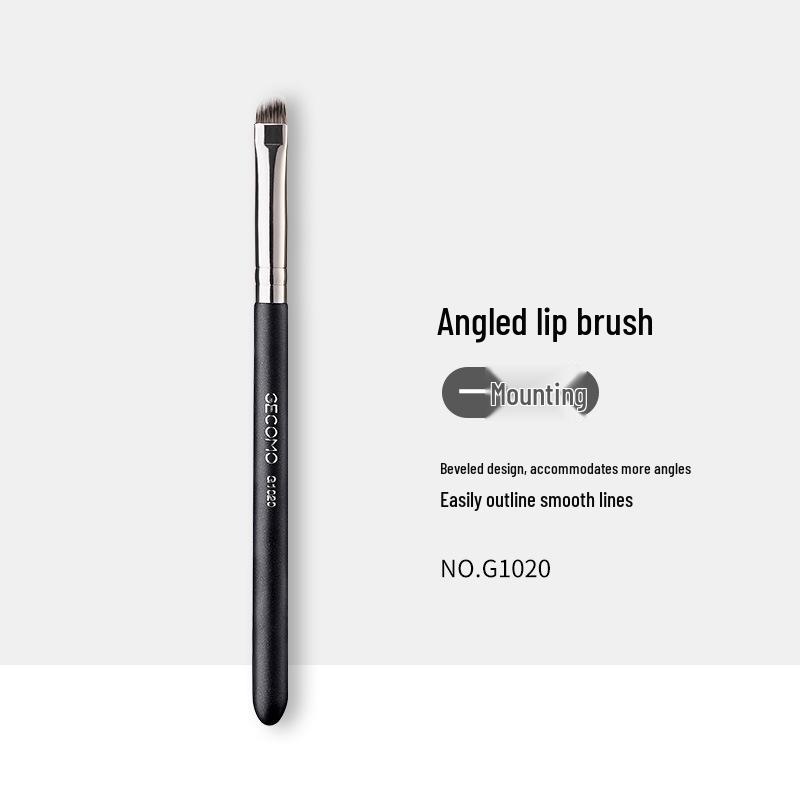 

GECOMO Angled Lip and Concealer Brush with Soft Bionic Fibers - Beginner-Friendly, Non-Stick, Portable Makeup Tool
