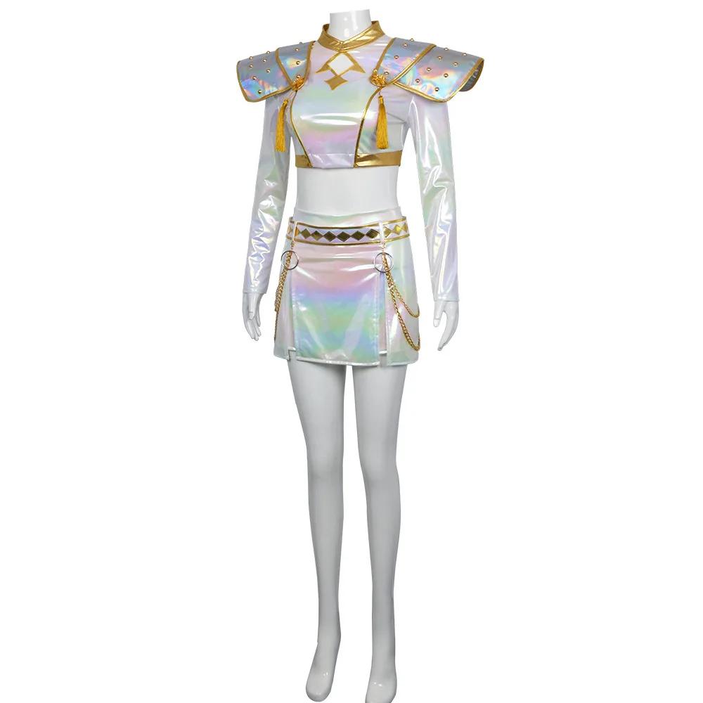 Fantasia Rumi Zoey Mira Cosplay Girls Singing White Suits Cartoon Disfraz Costume 6 To 14 Years Halloween Clothes
