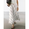 MD Women Clothes New French Style Artistic Romantic Gentle Style Draping Effect Plaid Mid-Length Skirt 05238595250