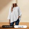 2025 Damen Frühling/Sommer Rundhals 3/4 Ärmel Einfarbig Lässig Locker T-Shirt