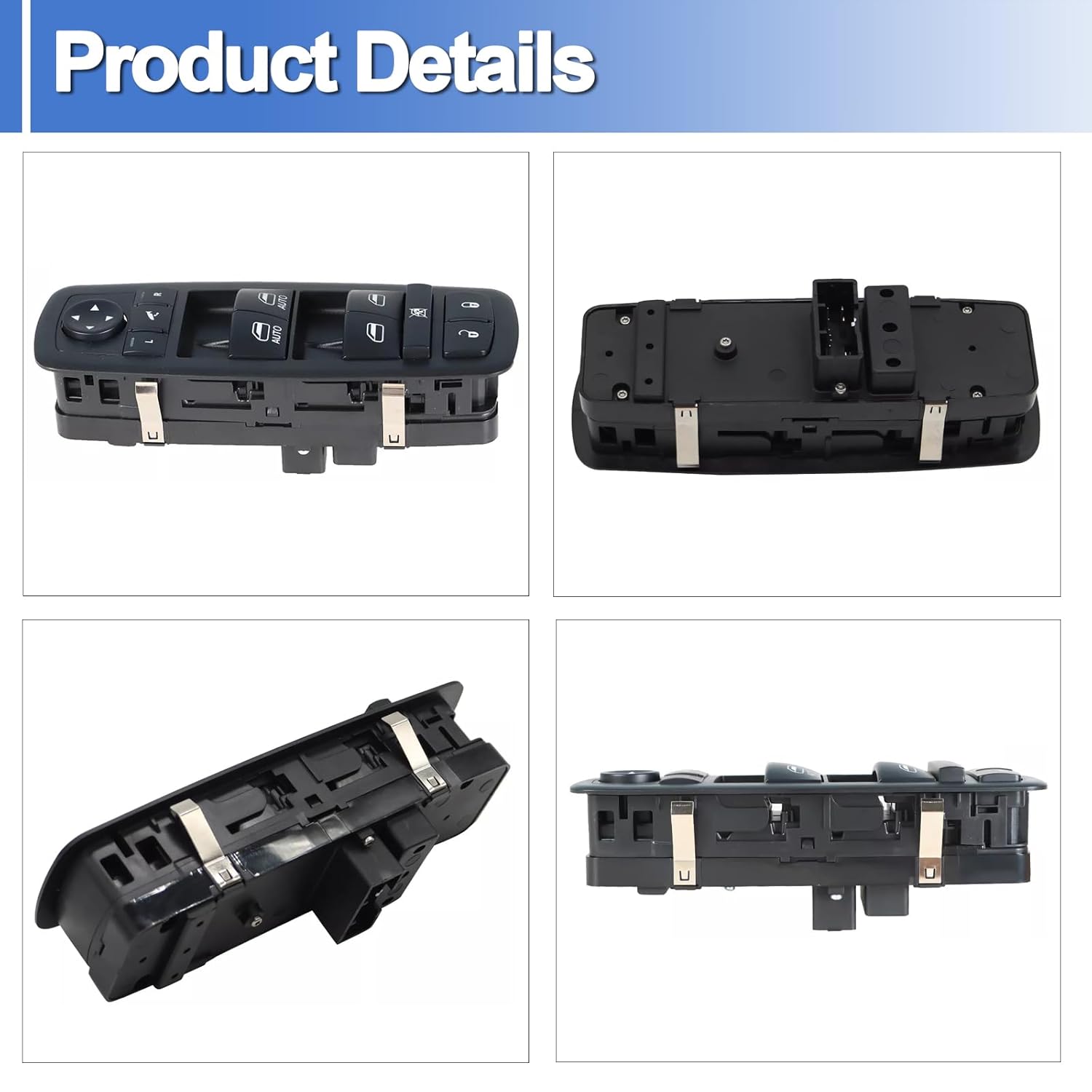 56046826AE Master Power Window Switch Left Driver Side 3+8 Pins Fits for Ram 1500 2500 3500 2016-2018, Ram 1500 Classic 2019-2024, Dodge Journey