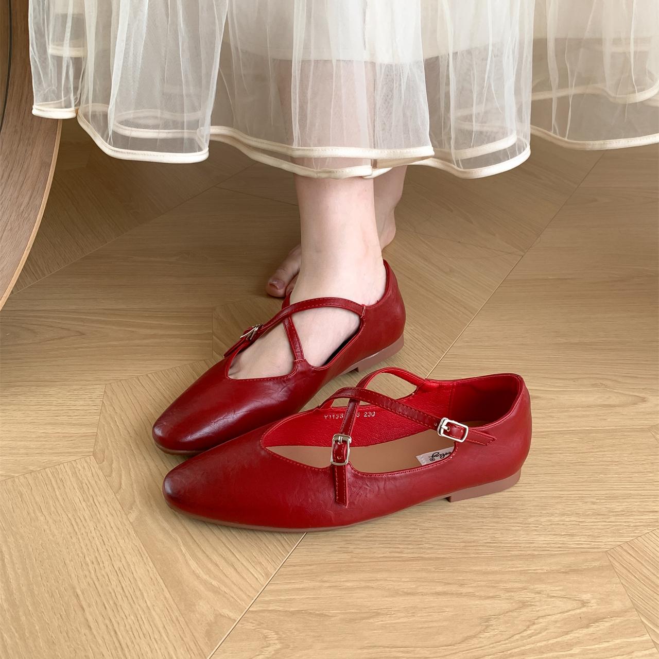 

Fashion Bailamos 2024 New Women Flats Soft Mary Jane Shoes Fashion Shallow Ladies Casual Outdoor Dress Shos Flat Ballet Shoes Mujer 40