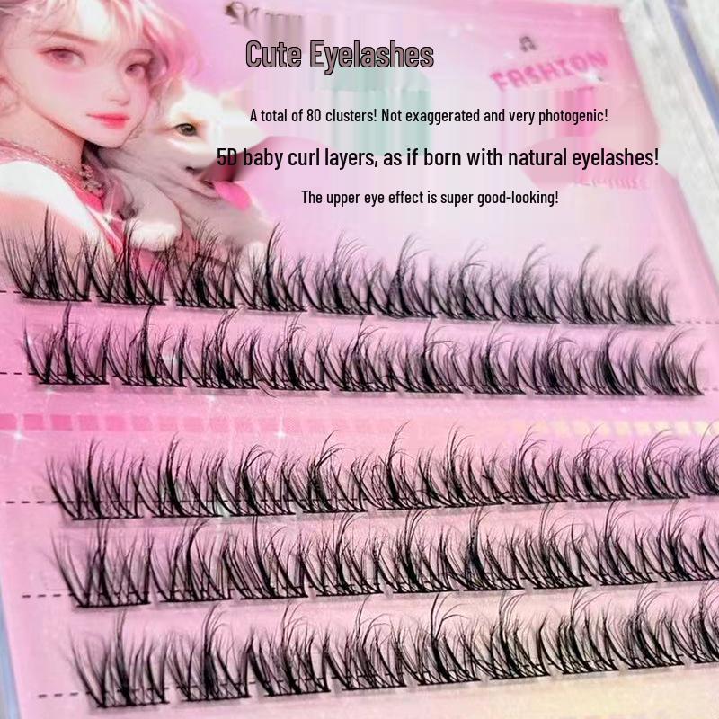 Mengjie Shangpin 5D Nerz Einzelbüschel Manga Falsche Wimpern - Großpackung