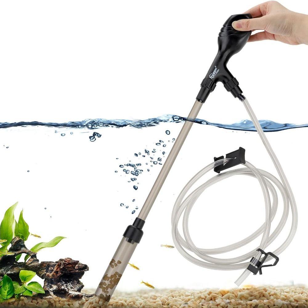 Adjustable Length Aquarium Gravel Cleaner Manual Gravel Cleaner Sand Vacuum Water Change