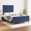 VidaXL Bed Frames with Headboard, Upholstered Bed, Double Bed, Adult Indoor Bedroom Bed, Modern, Blue 3270533