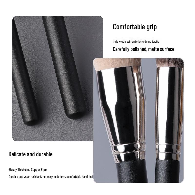 Cangzhou Makeup Brush Set: 170 Foundation Bullet Tip, 270 Concealer Base, 370 Seamless Soft Bristles, Angled Round Head.