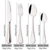 4pcs Antique Carved Handle Tableware Mirror Stainless Steel Dinnerware Set with Knife Fork Spoon Kitchen Utensils