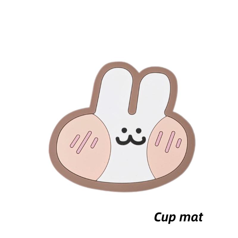 

1pcs Cartoon Adiabatic Silicon Heat Insulated Mat Drink Coffee Cup Coasters Pad Rabbit