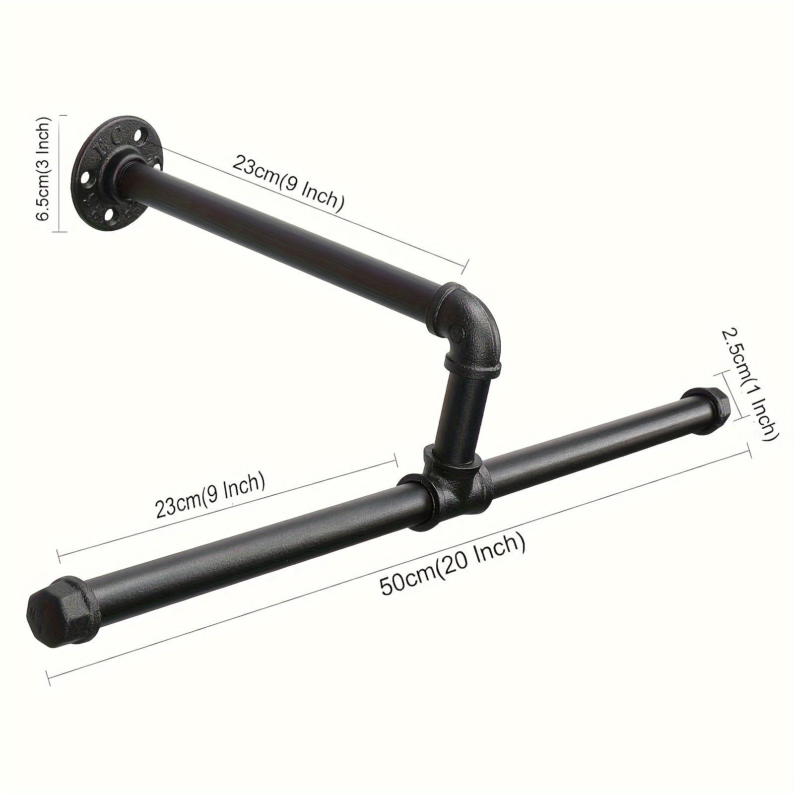 

2 шт. плавающая настенная вешалка, вешалка для одежды в гардеробе, рамка подставки для одежды, украшение для спальни, аксессуары для ванной комнаты, кухонные аксессуары Pack of 2 чёрный