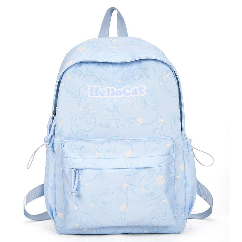 New niche lightweight backpack simple printing cute middle school student schoolbag leisure travel large capacity backpack