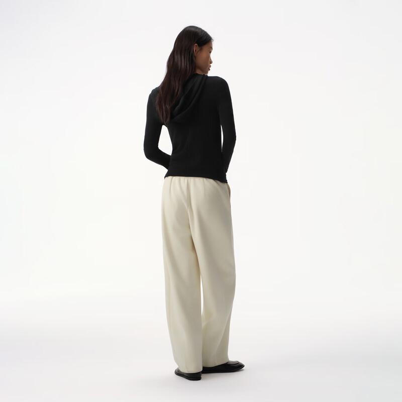 Women's Hooded Slim-Fit Wool Knit Sweater