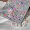 5D Embossed Jelly Nail Stickers - 3D Candy Colorful Floral & Heart Designs, Self-Adhesive Plastic Nail Art Decals for Hands, Feet, DIY Manicure