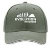 UnisexS Evolution Motorbike Print Outdoor Hat Woven Textile Machine Washable Sandwich Baseball Cap