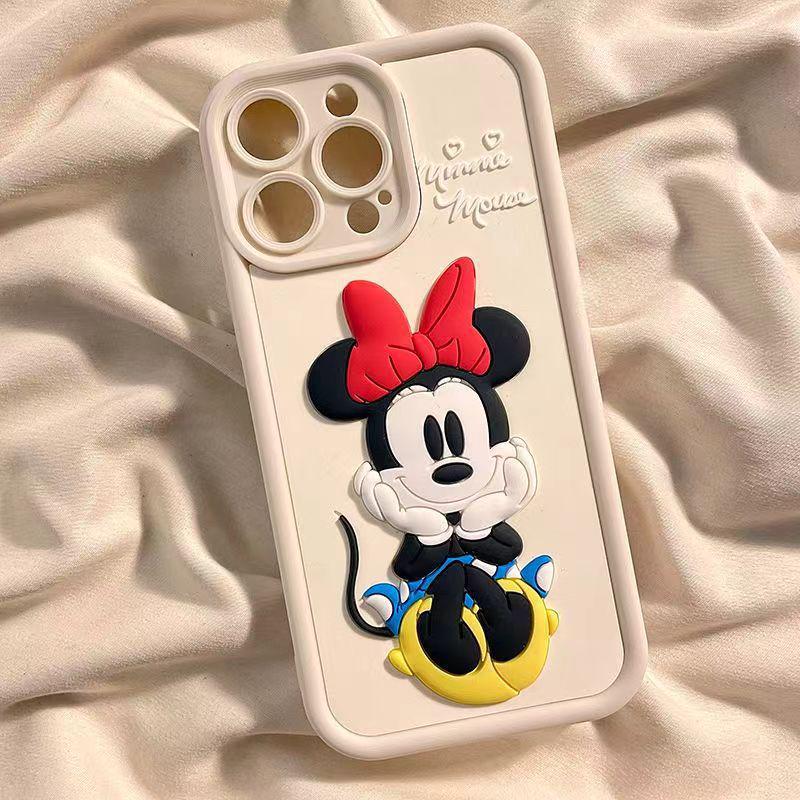 3D Cartoon Silicone Protective Case for iPhone 14/15 Pro iPhone 14 Plus