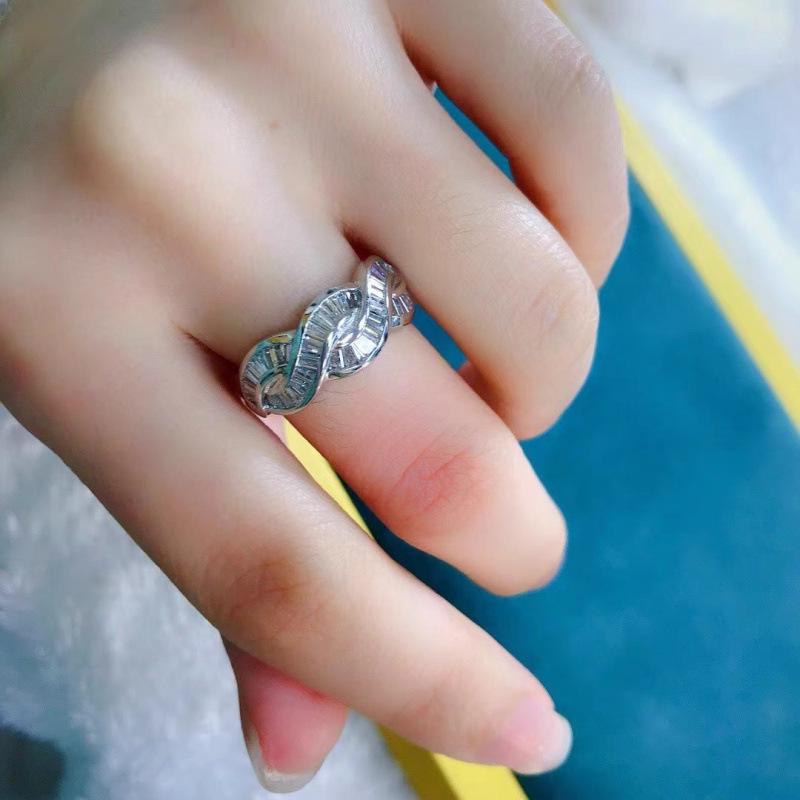 Korean Dongdaemun Women s Light Luxury Diamond Index Finger Ring Size 8