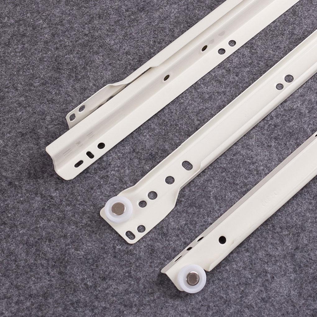 1 Pair Drawer Slide Portable Removable Smooth Anti-corrosive Nylon Roller Replacement Wardrobe Track Rail Slides
