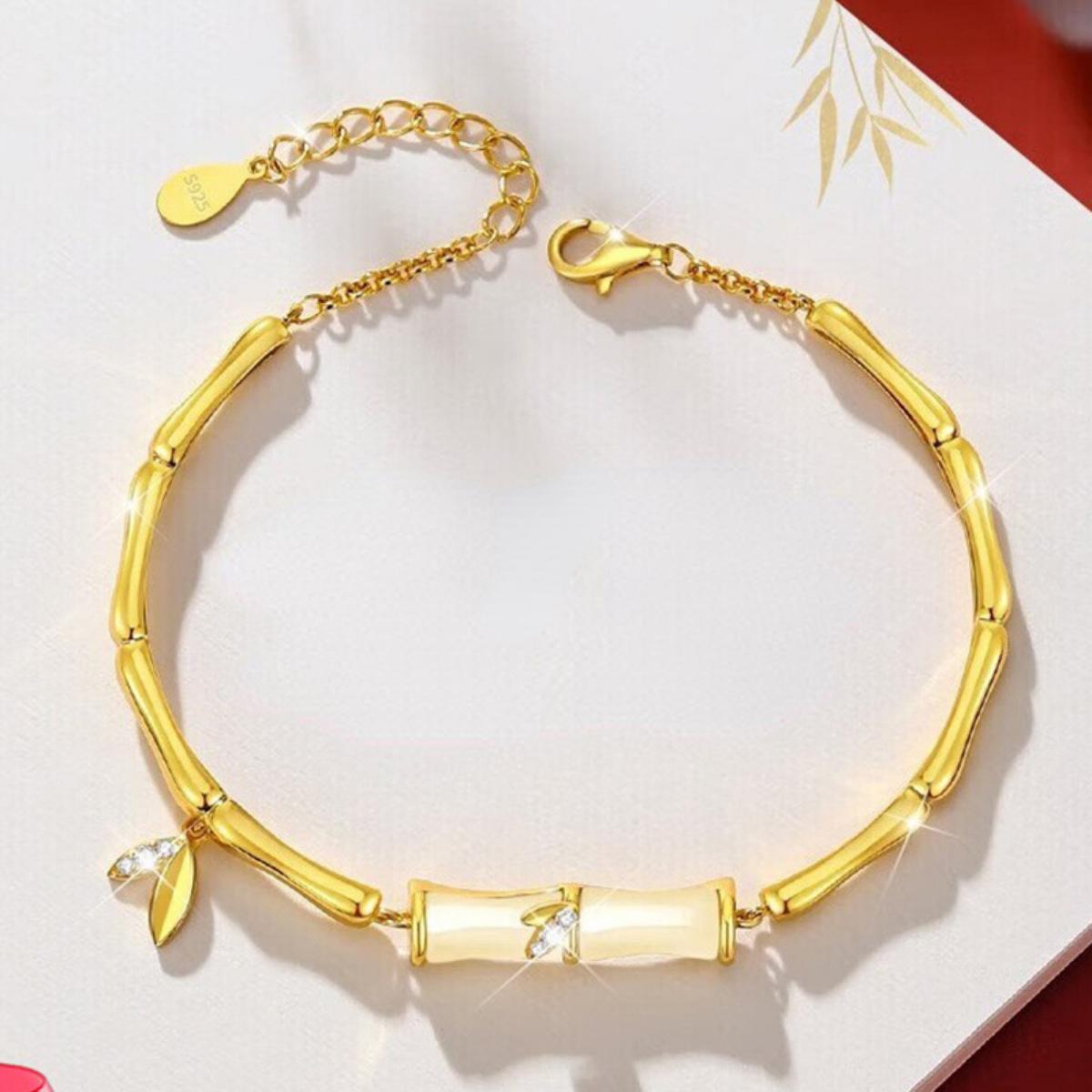 

Hetian Jade Браслет для женщин Нишевый дизайн Бамбуковый браслет