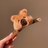 Kawaii Capybara Hair Ring Flocking Barrettes Hair Accessories Cartoon Duckbill Clip  Party