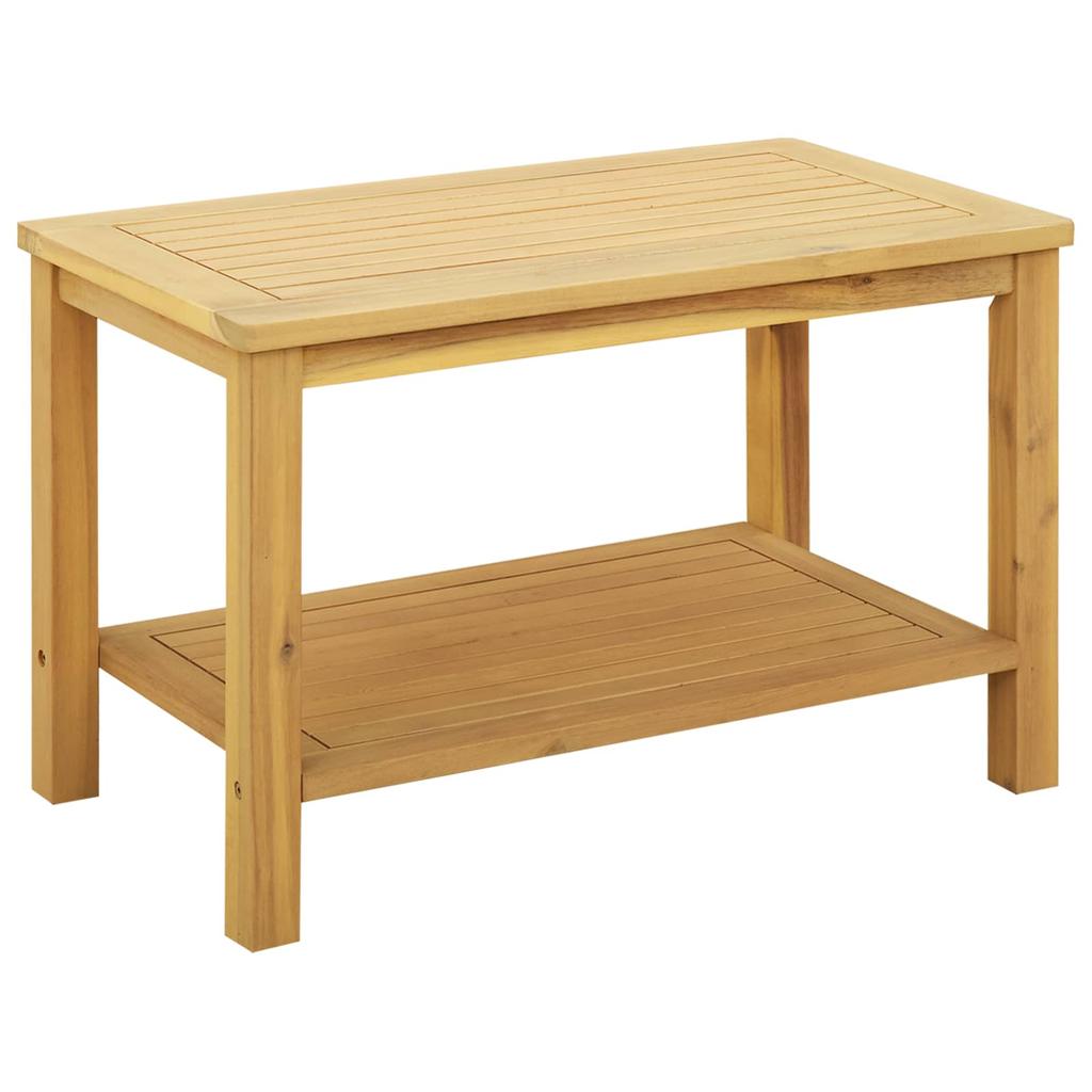 Side Table Oil Natural Finish 70 x 40 x 45 cm Solid Acacia Wood