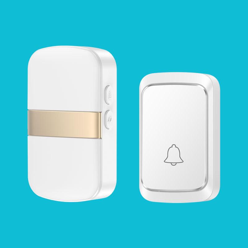Battery-Powered Wireless Doorbell with DC Remote & Simple Call Button for Elderly, Dual Power