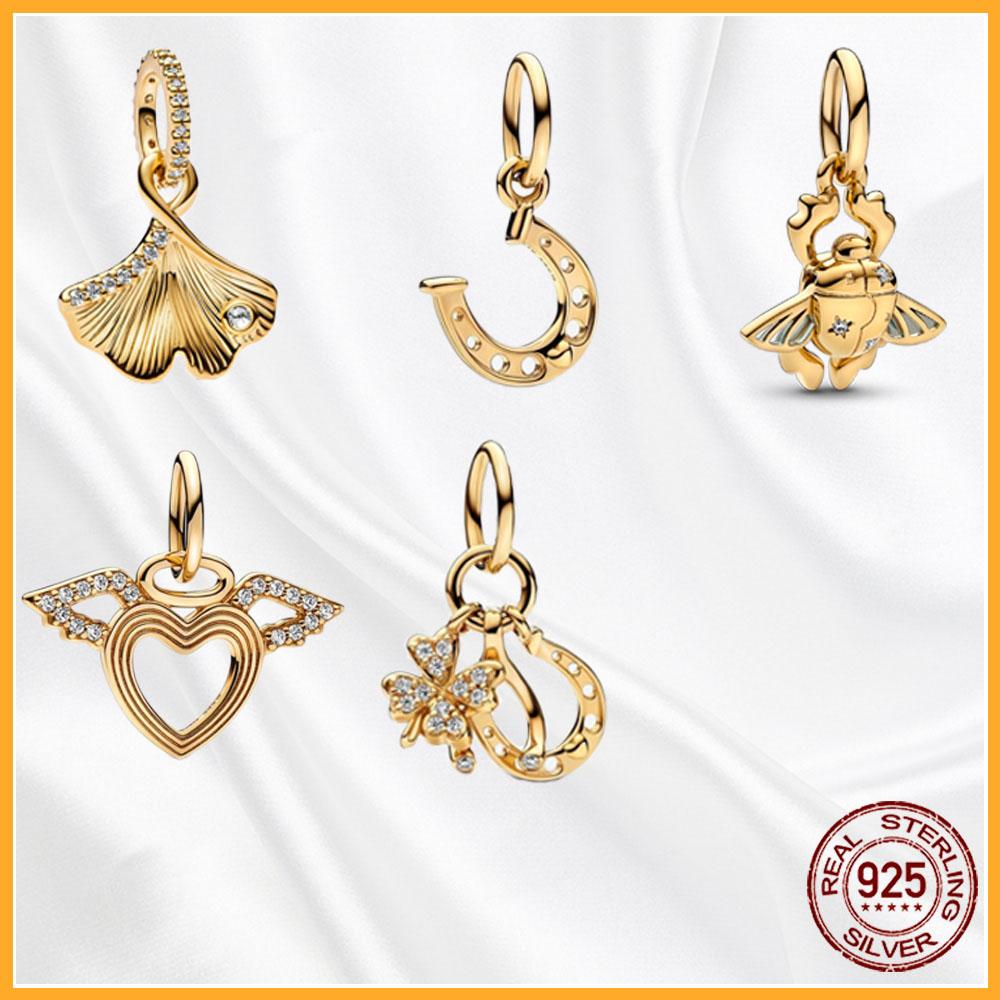 Authentic Copper Heart Art Charm Fit Original Bracelets Necklaces Beads Diy Jewelry Gifts Women