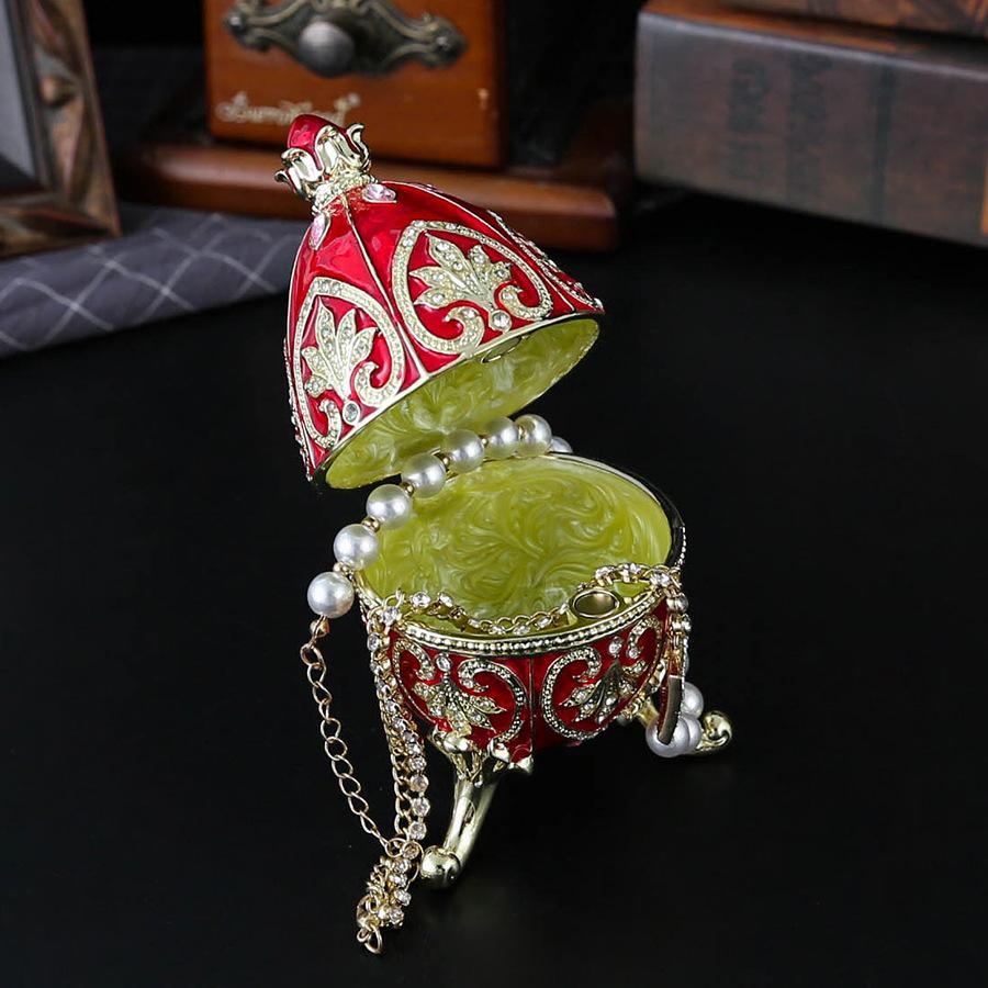 Exquisite Easter Eggs, Creative Home Ornaments, Enamel Painted Diamonds and Metal Handicraft Gifts