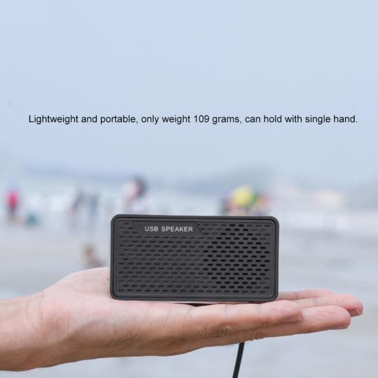 HK-5007 Mini přenosný 3W USB reproduktor s dvojitým měničem s 1,2m kabelem pro PC, notebook