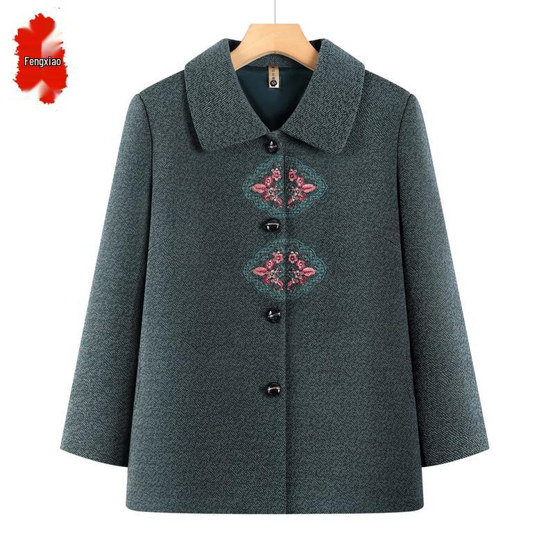 

Вышитая куртка в стиле Тан для пожилых женщин 4XL