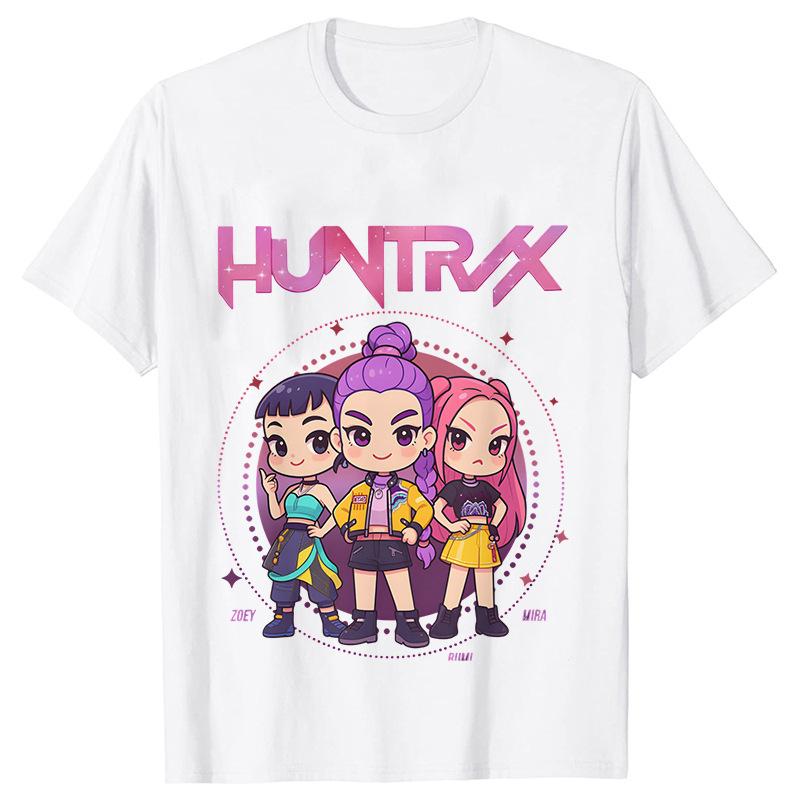 Women's T-shirts Kpop Demon Hunters Printed Short Sleeve Top T-shirt