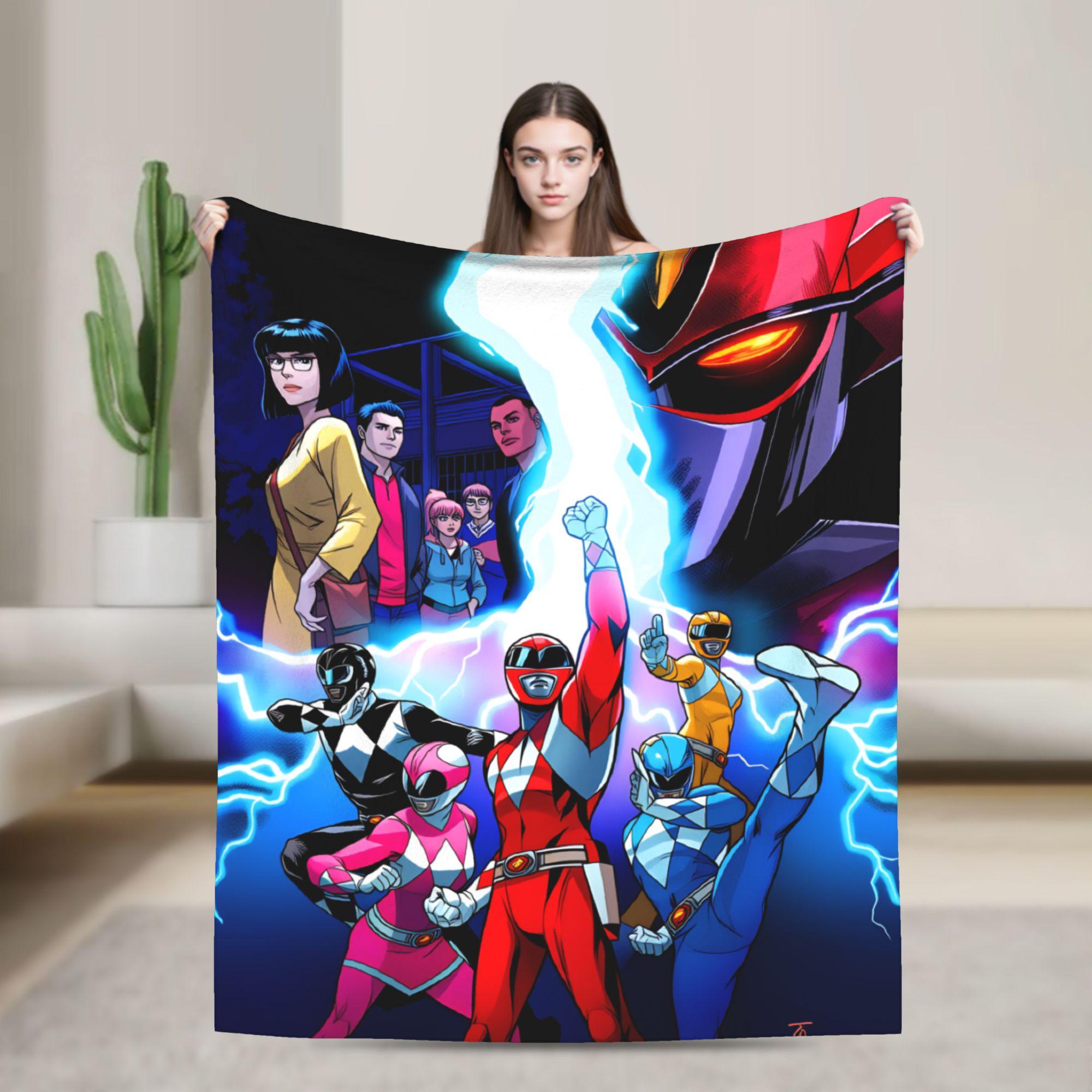 

M-Mighty Morphin Flannel Blankets Cartoon P-Power Rangers Soft Warm Throw Blanket for Couch Bed Bedspread Sofa Bed Cover 75x90cm
