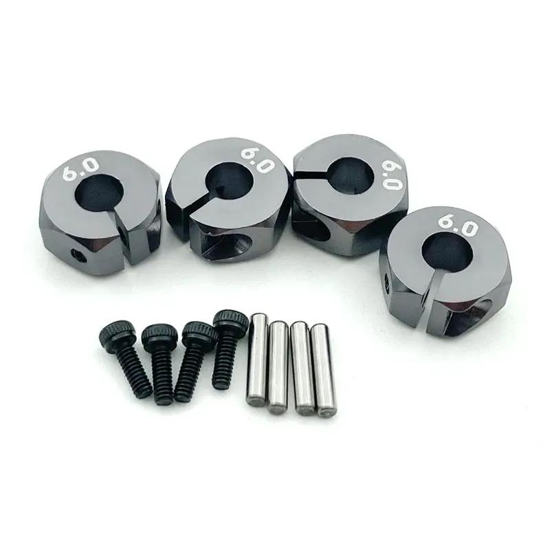 4 Pcs Aluminum 5/6/7mm Thickness Wheel Hex 12mm Drive Hubs With Pins Screws For RC Car Crawler Trucks HSP Tamiya Traxxas Slash