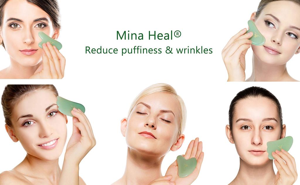 Natural Stone Gua Sha Guasha Plate Facial Massage Guasha Small Face Lift Up Face Massager Mina Heal -