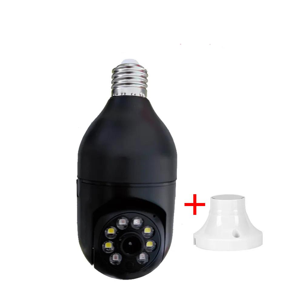 Kamera monitorująca Wi-Fi z noktowizorem, kolorowym, automatycznym, obrotowym, bezprzewodowym monitorem bezpieczeństwa, żarówka E27